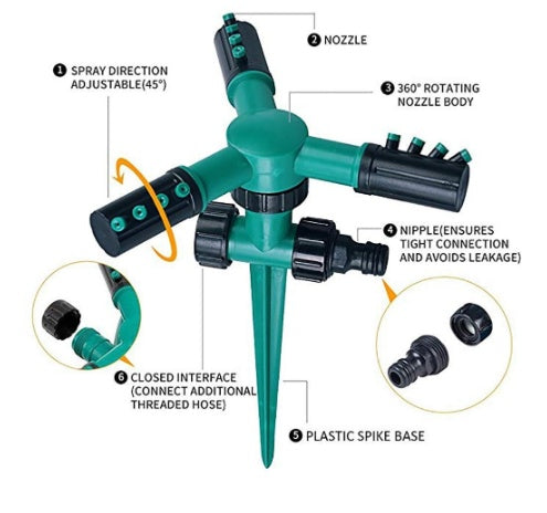 360° drehbarer Gartensprinkler